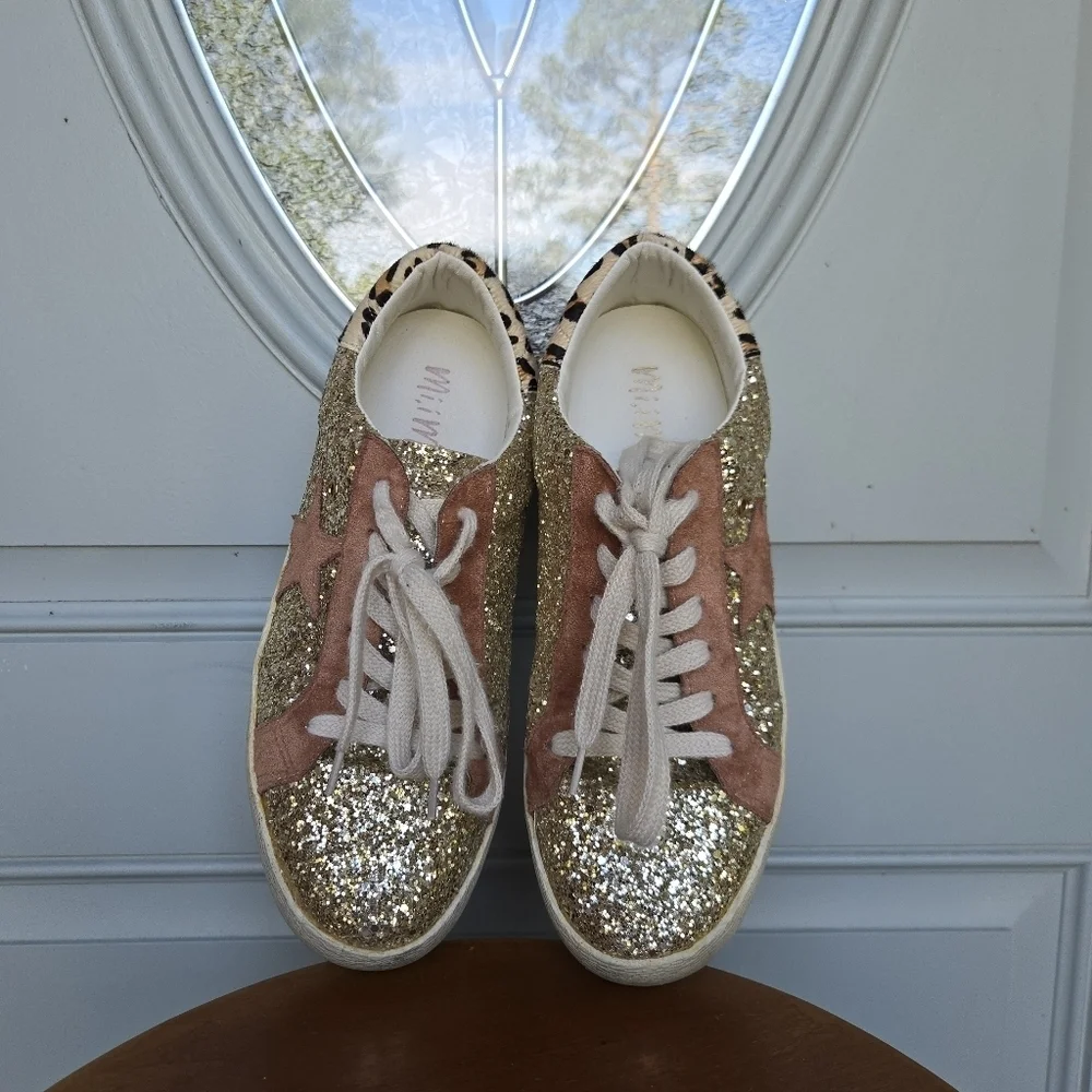 Mi.iM Gold Glitter Sneakers